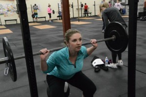 Molly standing up a back squat!