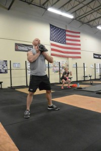 Donnie doing some goblet squats.