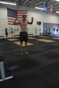 Brett knocking out some burpees!