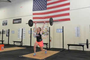 JC landing a split jerk 