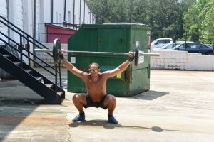 Captain Bill killing some overhead squats! 