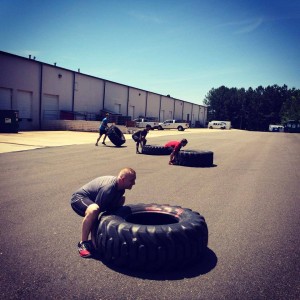 Sunday tire flipping wod!