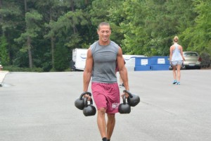 I don't walk with kettlebells often...but when I do I carry 4 of them.