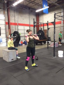 Kaleena doing an awesome job of staying back in her heals before the jerk!