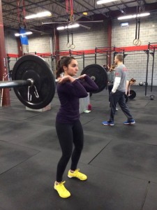 When receiving the power clean you should be in a position to effectively front squat the bar.  Nice job Ingrid!