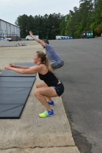 Synchronized Szymczyck Squatting!  Say that three times fast :)