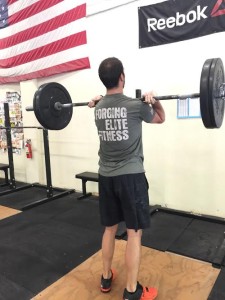 Warren setting up for a push press.