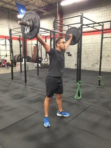 Harold finishing out a power snatch!