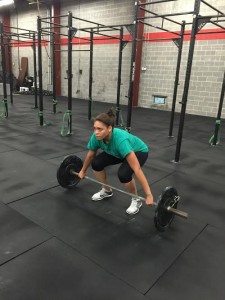 Monica setting up for a snatch