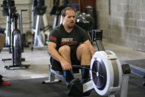 Jeff crushing the rower!